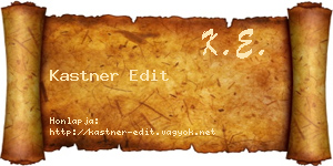 Kastner Edit névjegykártya